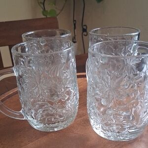 4 Princess House Crystal Fantasy Mugs – Special Offer
